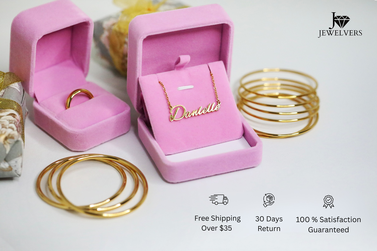 18K Gold-Filled Band Ring – Classic Minimalist Gold Love Ring - Image 10