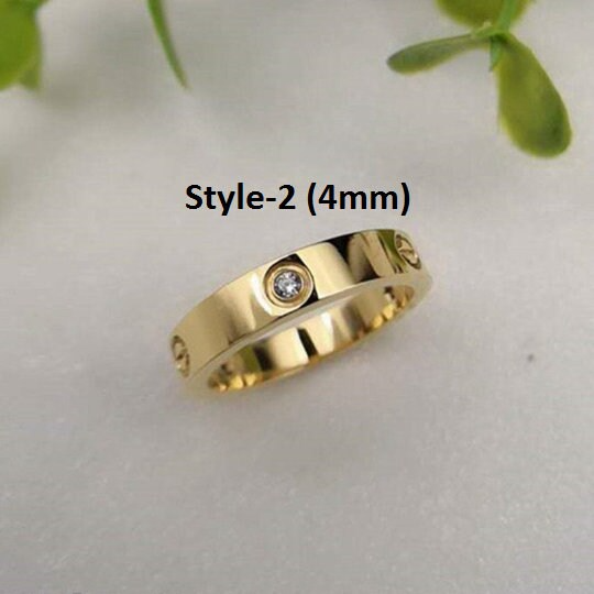 18K Gold-Filled Band Ring – Classic Minimalist Gold Love Ring - Image 5