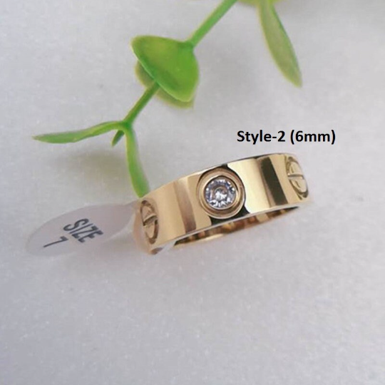 18K Gold-Filled Band Ring – Classic Minimalist Gold Love Ring - Image 4