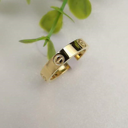 18K Gold-Filled Band Ring – Classic Minimalist Gold Love Ring - Image 6