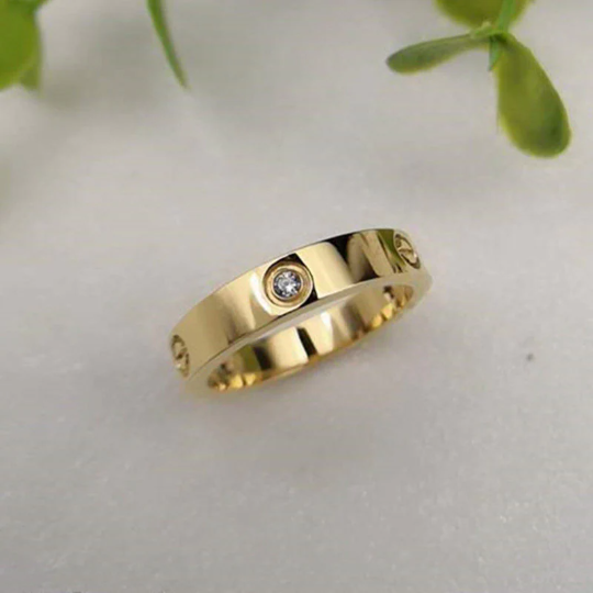 18K Gold-Filled Band Ring – Classic Minimalist Gold Love Ring - Image 7