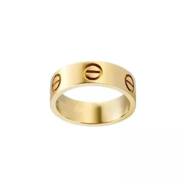 18K Gold-Filled Band Ring – Classic Minimalist Gold Love Ring